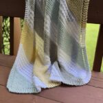 handknit striped baby blanket