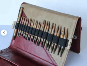 knitting needles and case