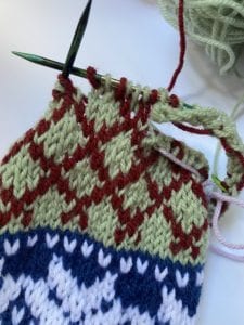 hand knit christmas stocking