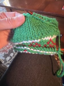 picking up stitches on a knit hat