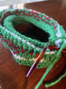 knitting brim of hat