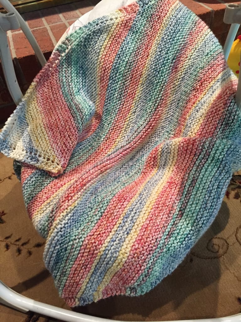 striped knit blanket