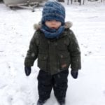 boy wth hat in snow