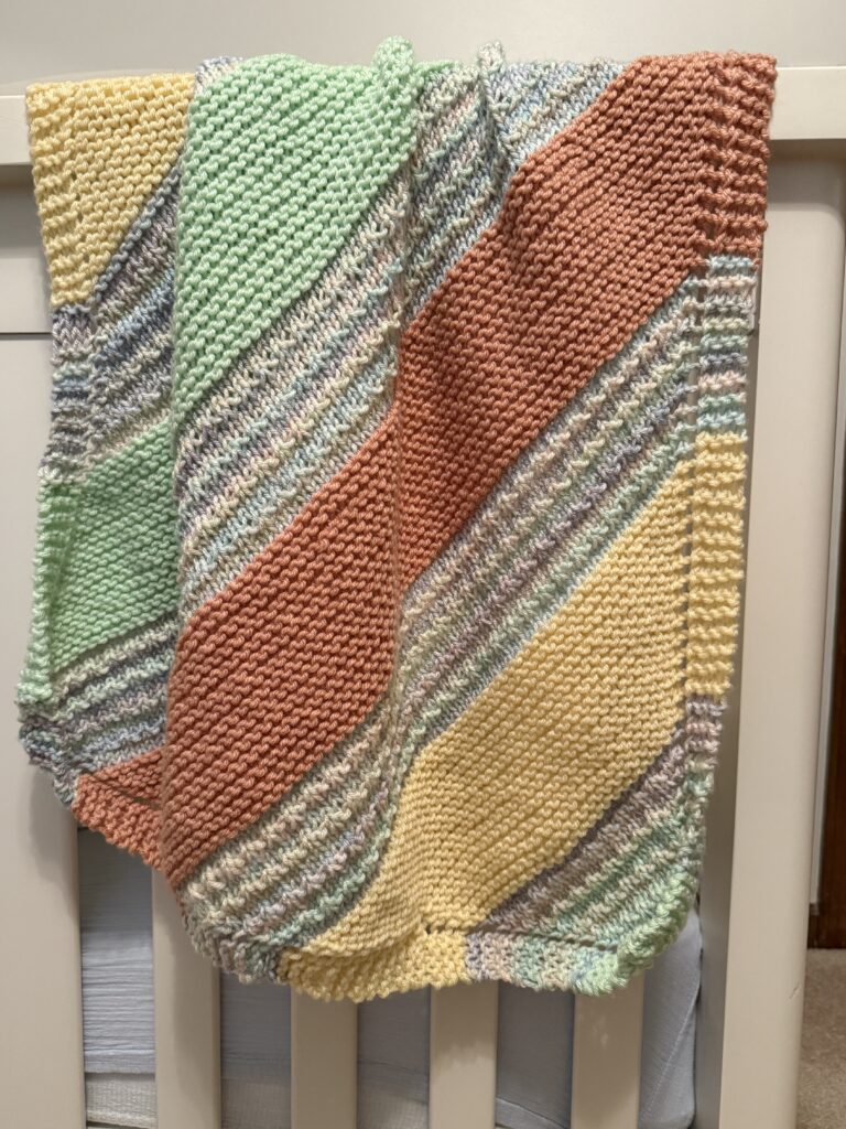 striped colorful blanket