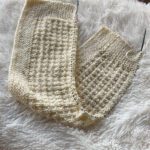 beginning a textured ivory baby blanket