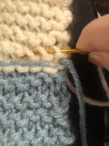 needle weaving in ends