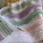 striped pastel baby blanket
