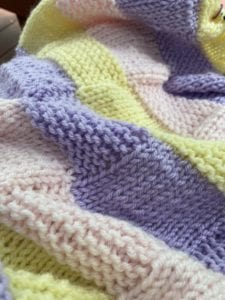 basketweave knit blanket