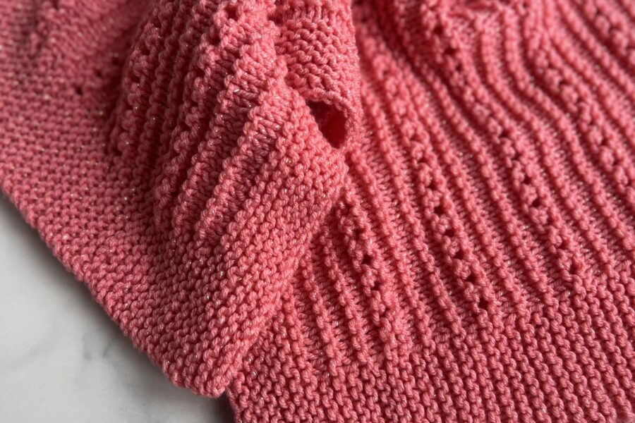 coral colored baby blanket