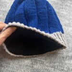 knit hat showing the inside lining