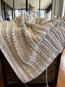 striped baby blanket