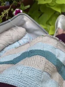 basketweave knit baby blanket