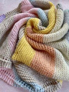 swirled striped baby blanket