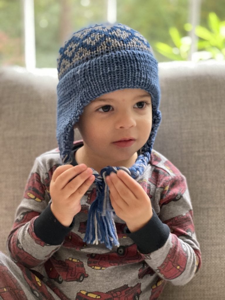 boy with fair isle hat