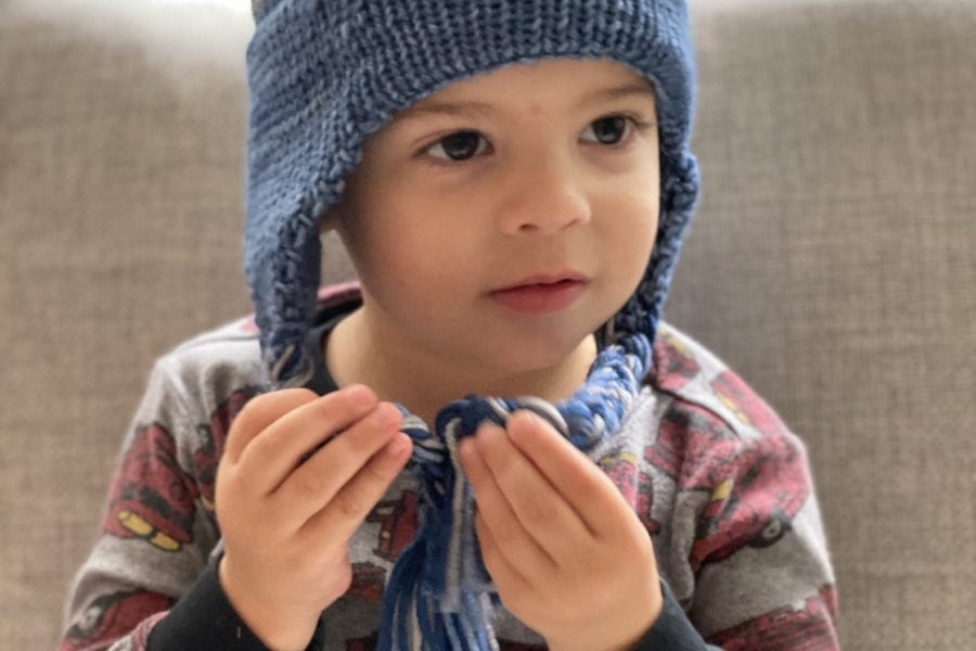 boy with fair isle hat