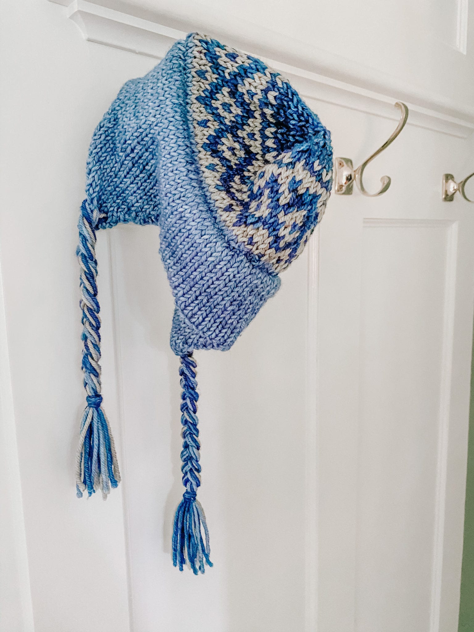 Knitting Pattern for a Double Brim Ear Flap Hat candyloucreations