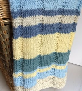 plaid knit baby blanket