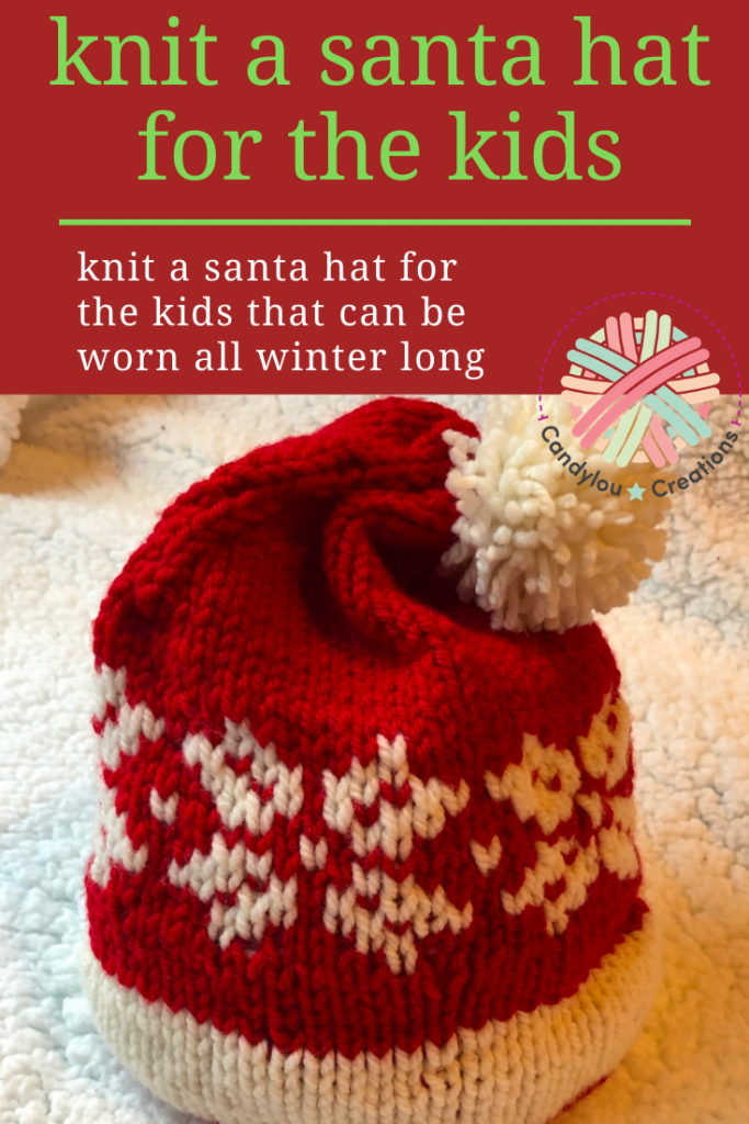 santa hat knitting pattern #candyloucreations
