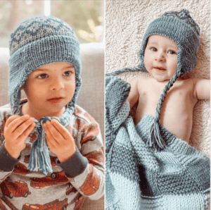 2 boys with knit hats