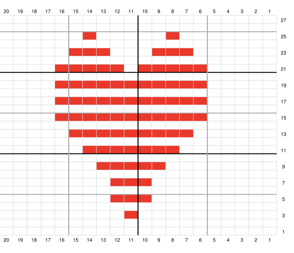 heart chart for knitting