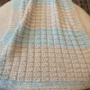 textured hand knit baby blanket
