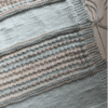 striped textured handknit baby blanket
