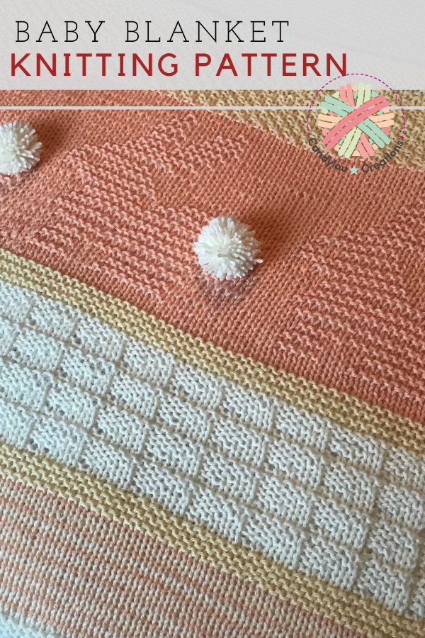 peach yellow and white bunny blanket