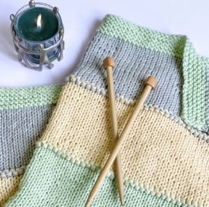 knit pastel blanket