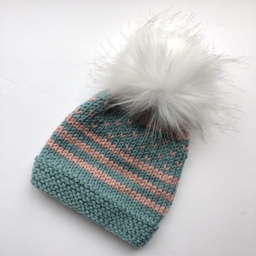 Boston kid beanie with faux pompom