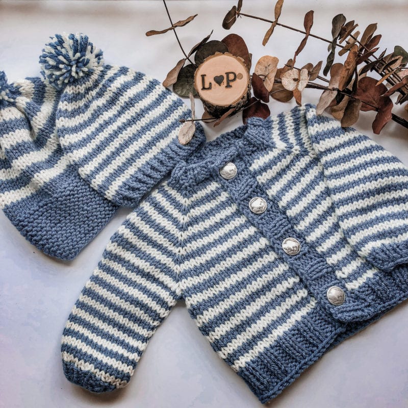 Little Coffee Bean Cardigan Baby Sweater | candyloucreations knitting blog