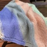 knit striped blanket