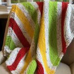 striped baby blanket in bright colors