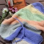 knit striped baby blanket