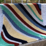 striped knit blanket