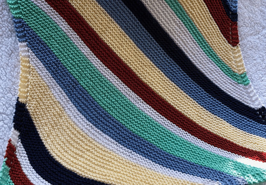 striped knit blanket