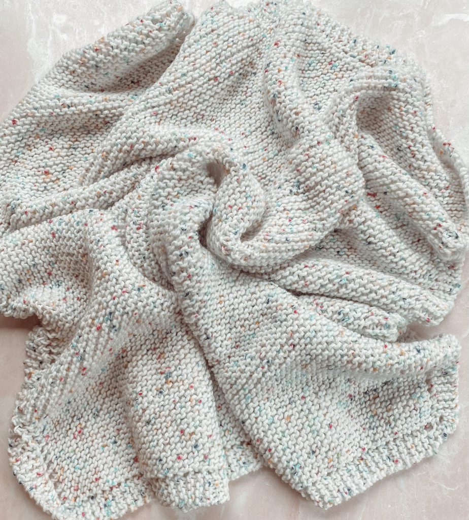 swirled knit blanket