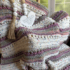 striped handknit baby blanket