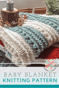 striped knit baby blanket
