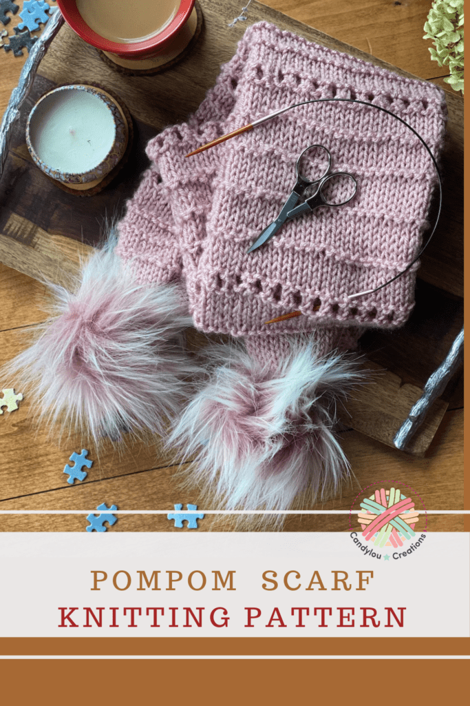 pompom scarf knitting pattern