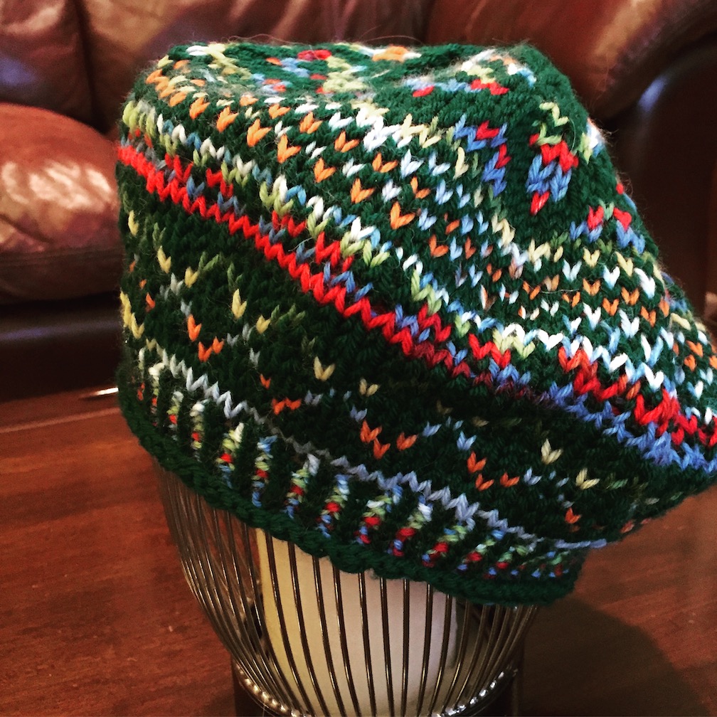 fair isle green tam