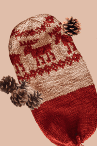 knit hat with moose