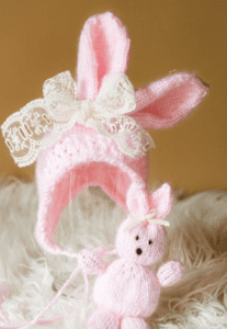 knit bunny hat