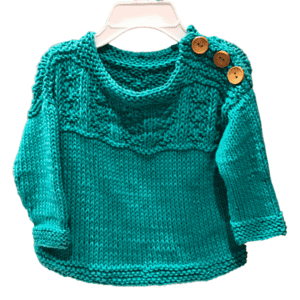 green baby girl sweater