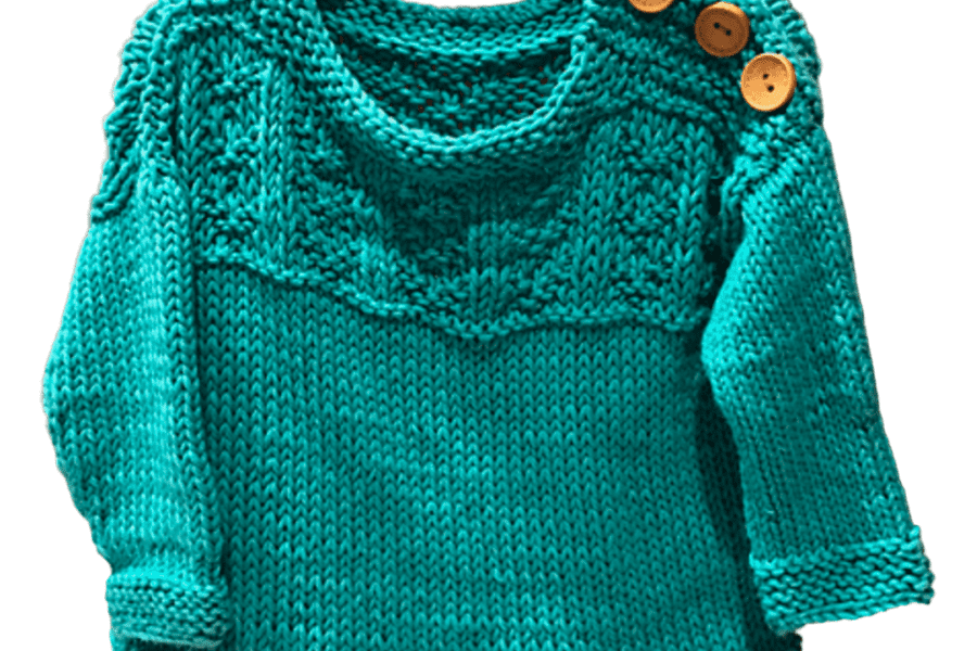 green baby girl sweater