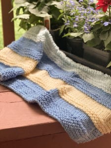 striped knit blanket