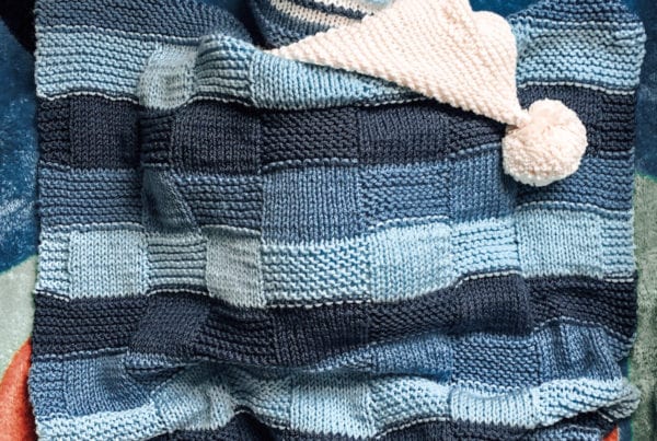 blue baby blanket