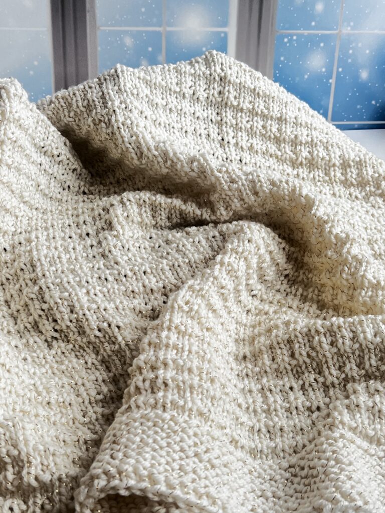 textured ivory blanket