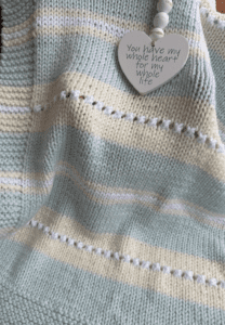striped baby blanket