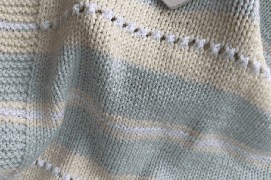 striped baby blanket