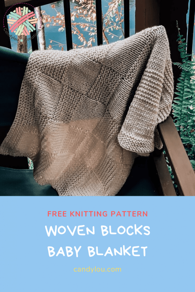 woven blocks baby blanket knitting pattern